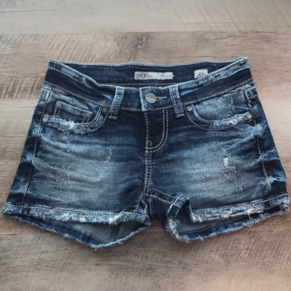 BKE Buckle Stella Jean Denim Shorts Size 24